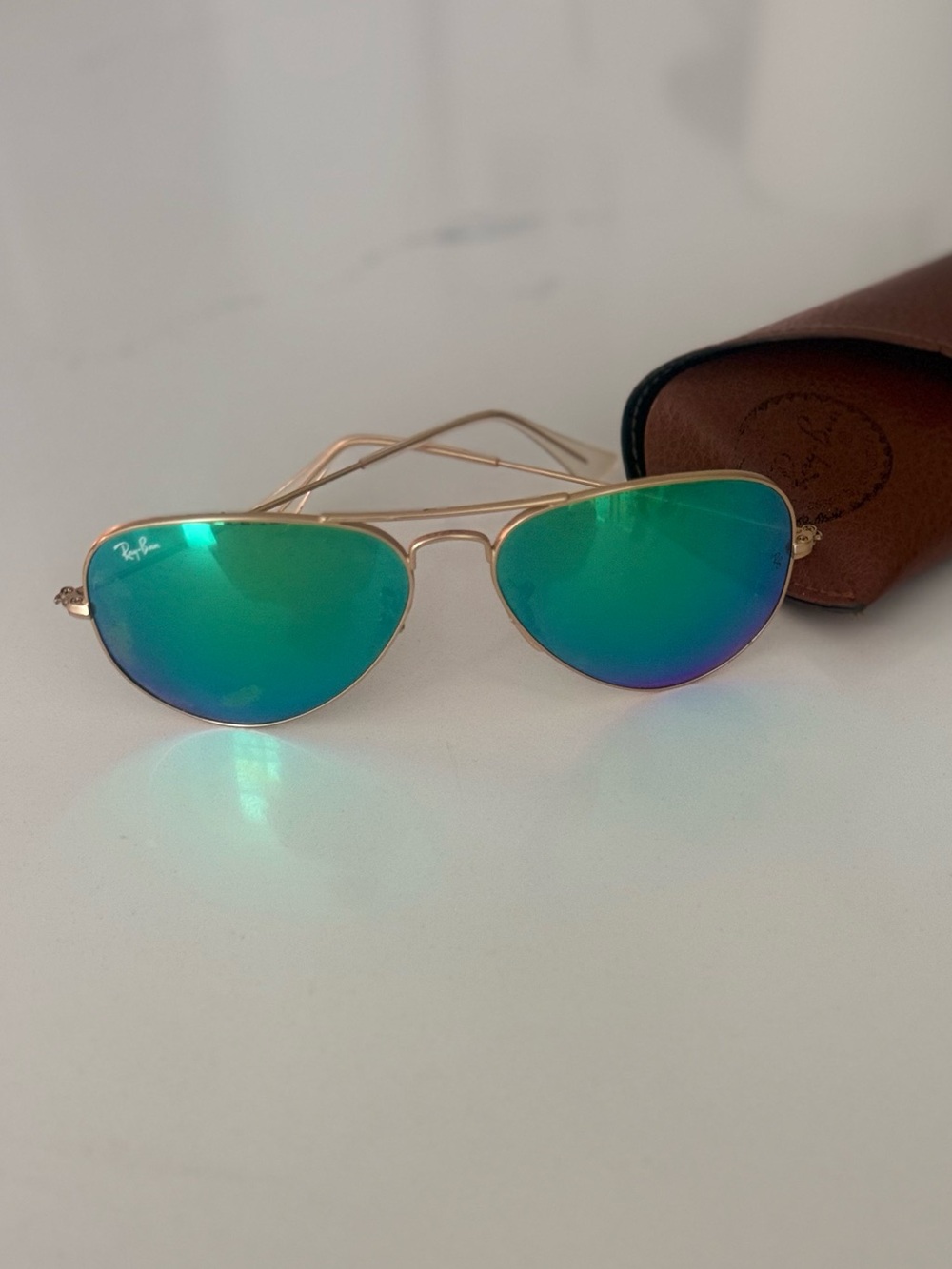 Ray-Ban Aviators | Flash Lenses - Gradient | Gold